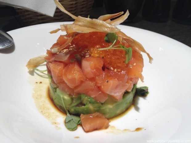 Tartar de salmón y aguacate.