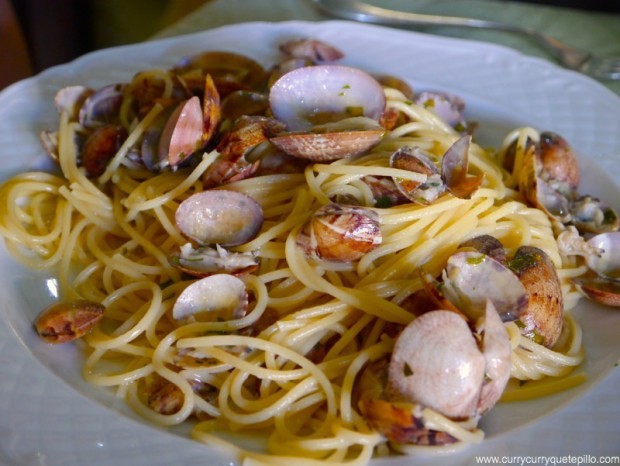 Spaghettis con almejas en Il Velero (Cerdeña)