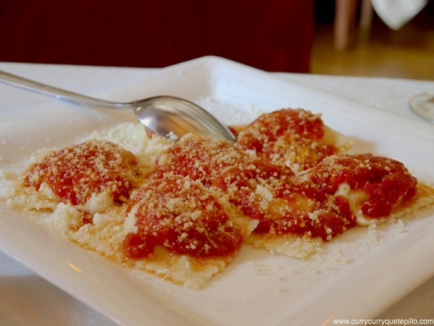 Ravioli de ricotta dulce en Il Purgatorio (Cerdeña)