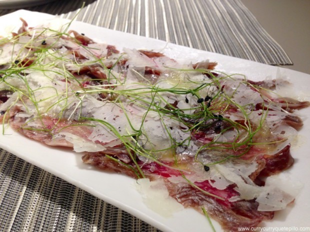 Carpaccio de wagyu. Espai Kru (Barcelona)