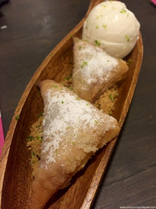 Samosas de chocolate en Tandoor (Barcelona)